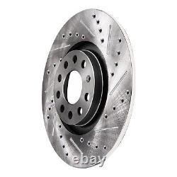 312mm Front & 272mm Rear DRILLED Brake Rotors for Audi A3 Quattro Volkswagen EOS