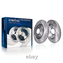 345mm Front + SOLID Rear Drilled Brake Rotors & Brake Pads for Edge MKX Nautilus