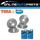 4 Front+rear Slotted+drilled Disc Rotors + Bendix Brake Pads Commodore Vt To Vz