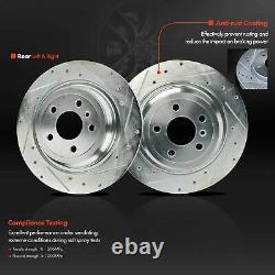 6Pcs Rear Drilled Brake Rotor & Ceramic Brake Pad for BMW F10 528i 535i xDrive