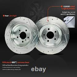 6Pcs Rear Drilled Brake Rotor & Ceramic Brake Pad for BMW F10 528i 535i xDrive