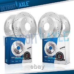 6 Lug Front & Rear Drilled Brake Rotors for 2012 2013 2014 2015-2020 Ford F-150