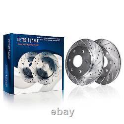 6 Lug Front & Rear Drilled Brake Rotors for 2012 2013 2014 2015-2020 Ford F-150