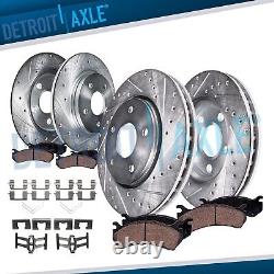 8pc Front Rear Drilled Brake Rotors and Brake Pads Kit for 2002-2004 Honda CR-V