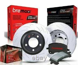 BREMAXX slotted disc brake rotors & CERAMIC brake pads FRONT + REAR TERRITORY