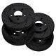 Brake Rotors 2 Front + 2 Rearpowersport Black Drilled & Slotted Disc Bn25953