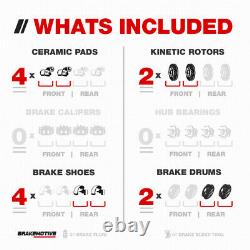 Brake Rotors + Ceramic Pads & Drums + Shoes For Blazer K1500 Tahoe GMC Denali