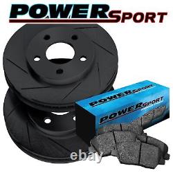 Brake Rotors Rear KitPOWERSPORT BLACK SLOTTED ONLY + CERAMIC PADS BQ08649