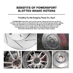 Brake Rotors Rear Kit POWERSPORT SLOTTED ONLY + CERAMIC PADS BQ08253