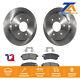 Brake Rotors Semi-metallic Pad Rear Kit For 17-19 Nissan Armada With Solid Rotor