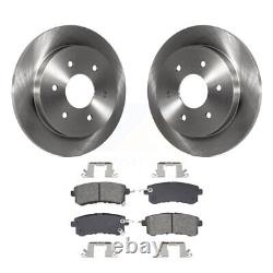 Brake Rotors Semi-Metallic Pad Rear Kit For 17-19 Nissan Armada With Solid Rotor