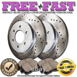 C0509 REAR Drilled Brake Rotors Ceramic Pads FOR 2007 2008 2009 Pontiac Montana