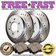 C0509 Rear Drilled Brake Rotors Ceramic Pads For 2007 2008 2009 Pontiac Montana