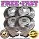 C0928 Front+rear Drilled Brake Rotors Ceramic Pads For 2005 2006 Lancer Ralliart