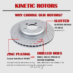 Drilled Brake Rotors Pads Front Rear Brakes Kit for Toyota Sienna Highlander