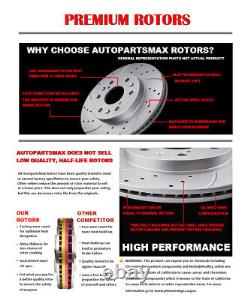 Drilled Slotted Front Rear Brake Rotors and Pads Kit for Ford F-150 6 Lug Brakes