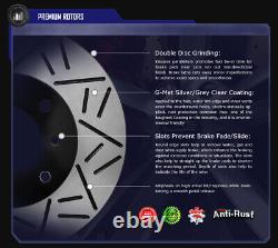 Duraplus Rear Coat F-Slot Brake Rotors Ceramic Pads ESF-31110x-CRD885