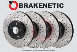 FRONT+REAR BRAKENETIC Premium Drilled Slotted Brake Disc Rotors 50.40096.11