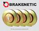 Front + Rear Brakenetic Sport Slotted Brake Disc Rotors Bsr79589