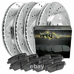 FRONT+REAR KITPlatinum Hart -DRILL & SLOT Brake Rotors +CERAMIC Pads- 2417