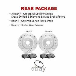 For 2005-2006 E500, E350 Rear Drilled Slotted Brake Rotors+Ceramic Pads