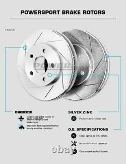 For 2007-2008 Hyundai Tiburon Rear Slotted Brake Rotors + Ceramic Brake Pads