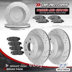For 2007-2014 Chevy Tahoe GMC Yukon ESCALADE Front Rear Brake Rotors+Brake Pads
