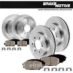 For 2009 2010 2011 2012 2013 2014 Chevy Express Front+Rear Rotors Ceramic Pads