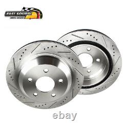 For 300 Charger Challenger Magnum REAR DRILLED AND SLOTTED BRAKE ROTORS