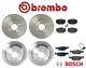 For Bmw E30 3 Series Front Rear Brake Kit Disc Rotors And Pads Brembo / Bosch