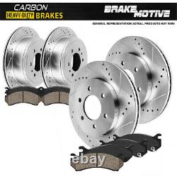For Ford Expedition Navigator Front+Rear Brake Rotors + Carbon Ceramic Pads