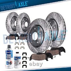 Front 316mm Rear 315mm Brake Rotors Ceramic Pads for 2008-2014 Cadillac CTS JE5