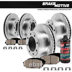 Front And Rear Brake Rotors & Ceramic Pads For Ford F250 F350 Excursion 4WD 4X4