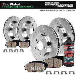 Front And Rear Drill Slot Brake Rotors Ceramic Pads For 2007 2014 2015 BMW X5