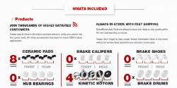 Front And Rear Drill Slot Brake Rotors & Ceramic Pads For Acura TSX Honda Accord