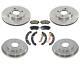 Front Brake Rotors Ceramic Pads & Rear Drums Shoes For 2011-2019 Ford Fiesta Se