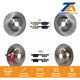 Front Ceramic Rear Semi-metallic Pads And Disc Brake Rotors Kit For Ford Escape