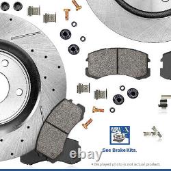 Front Drilled And Slotted Brake Rotors For Chevy C1500 Tahoe GMC Savana Yukon