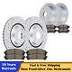 Front Rear Brake Disc Rotors And Ceramic Pads For Toyota Sienna Highlander Lexus