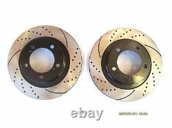 Front & Rear Brake Kit Fits Tundra Drilled and Slotted Brake Rotors with Pads