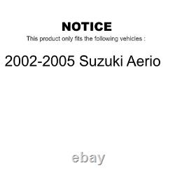 Front Rear Brake Rotor Ceramic Pad And Drum Kit (7Pc) For 2002-2005 Suzuki Aerio