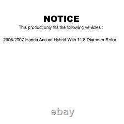 Front Rear Brake Rotor & Semi-Metallic Pad Kit For 2006-2007 Honda Accord Hybrid