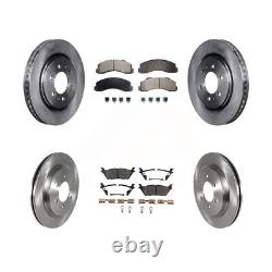Front Rear Brake Rotor & Semi-Metallic Pad Kit For Ford F-150 Expedition Lincoln