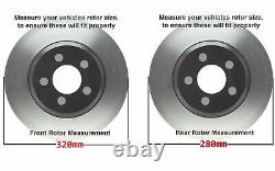 Front & Rear Brake Rotors + Brake Pads for 2014 2015 Ford Escape Transit Connect