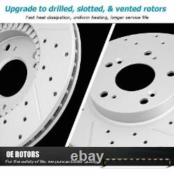 Front & Rear Brake Rotors + Brake Pads for Hyundai Elantra Veloster Kia Forte