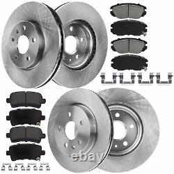 Front & Rear Brake Rotors + Ceramic Brake Pads for Buick Lacrosse Chevy Impala