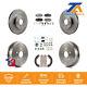 Front Rear Brake Rotors Ceramic Pad Drum Kit (7pc) For 05-06 Toyota Camry Se/xle