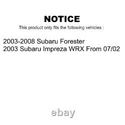 Front Rear Brake Rotors Ceramic Pad & Drum Kit (7Pc) For Subaru Forester Impreza