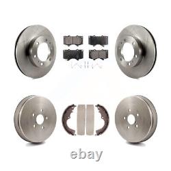 Front Rear Brake Rotors Ceramic Pad Drum Kit For Toyota Tacoma With 6 Lug Wheels