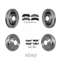 Front Rear Brake Rotors & Ceramic Pad Kit For 10-11 Ford F-150 With 6 Lug Wheels